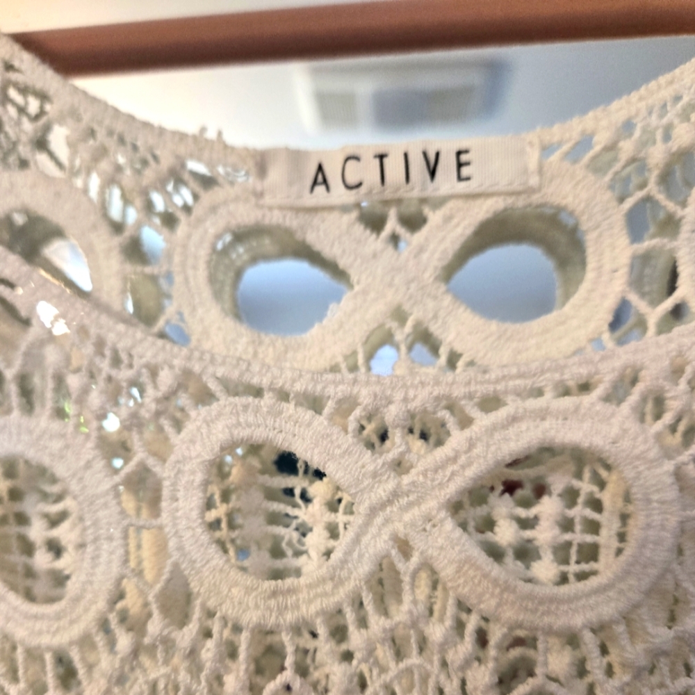Cream Crochet Fringe Tank Top - Picture 3 of 7